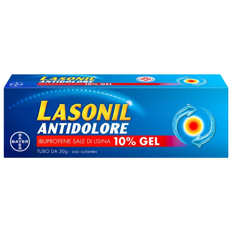 Lasonil Antidolore Gel 10% - Gel antidolorifico per traumi muscolari ed articolari - 50 g