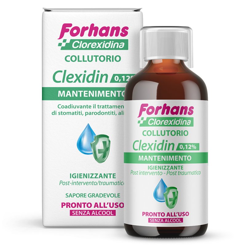 Forhans Clexidin Collutorio con Clorexidina 0,12% senza alcool 200 ml