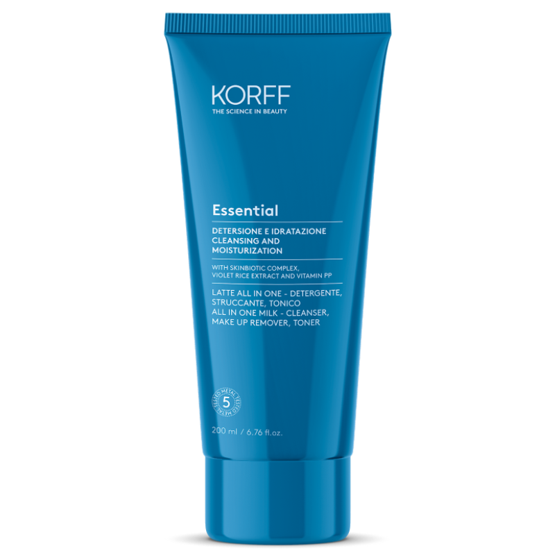 Korff Essential Latte All In One - Detergente, struccante e tonico viso - 200 ml