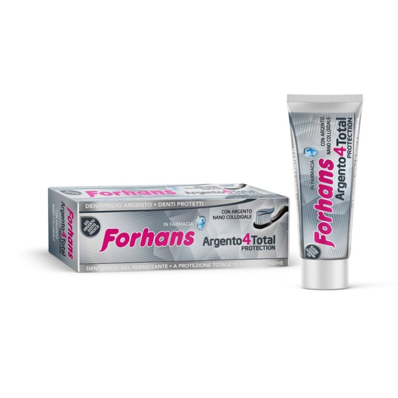 Forhans Dentifricio Silver 4 white - Dentifricio sbiancante con argento - 75 ml