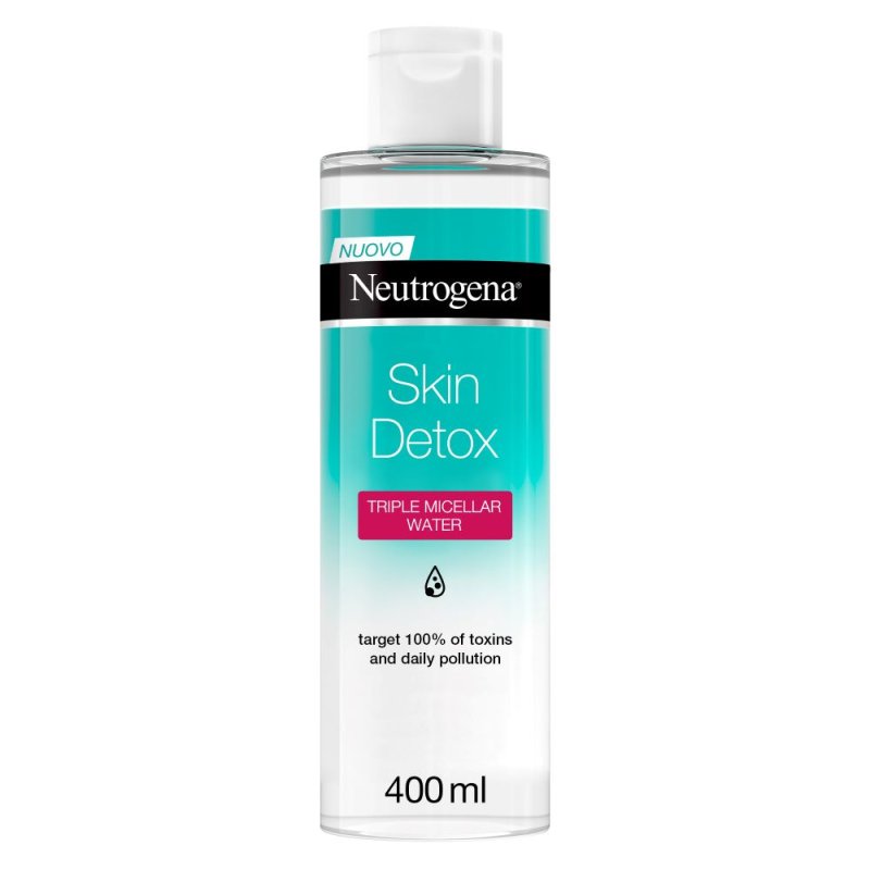 Neutrogena Skin Detox Acqua Micellare Tripla Azione - Struccante, purificante, idratante - 400 ml