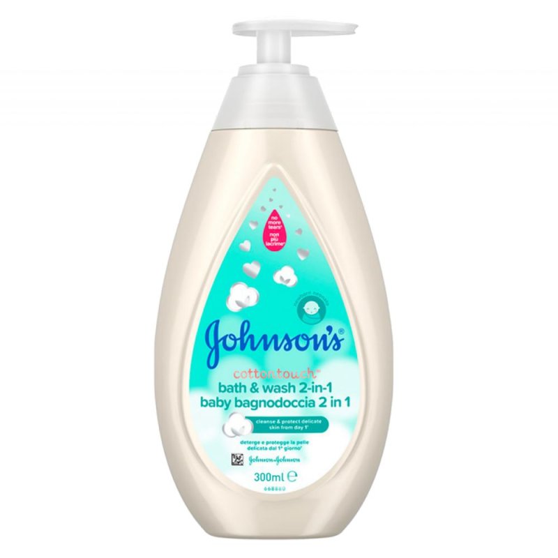 Johnsons Baby Cottontouch Bagnodoccia 2 in 1 - Detergente corpo per bambini e neonati - 500 ml