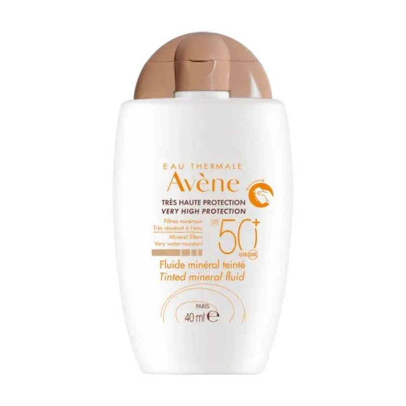 Avene Solare Fluido Minerale Colorato SPF50+- Fluido viso con protezione solare molto alta - 40 ml