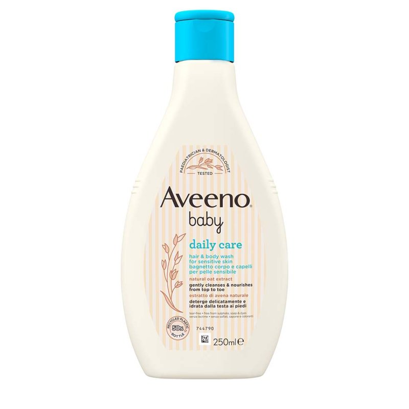 Aveeno Baby Bagnetto Corpo e Capelli - Detergente delicato senza sapone - 250 ml