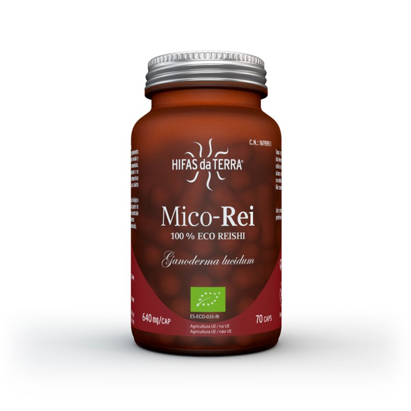 Mico Rei - Estratto biologico di Reishi per supportare le naturali difese immunitarie - 70 Capsule