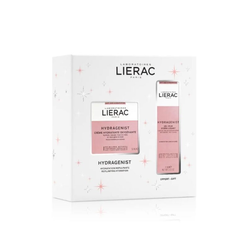 Lierac Cofanetto di Natale Hydragenist - Crema gel idratante 50 ml + Contorno occhi levigante 15 ml