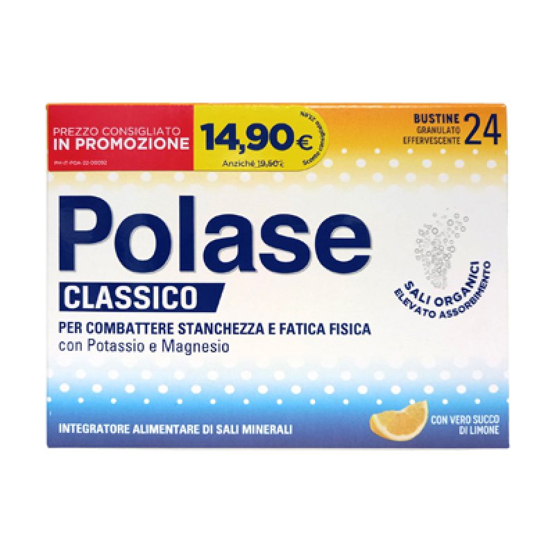 Polase Limone - Integratore alimentare per stanchezza fisica - 24 Buste - OFFERTA