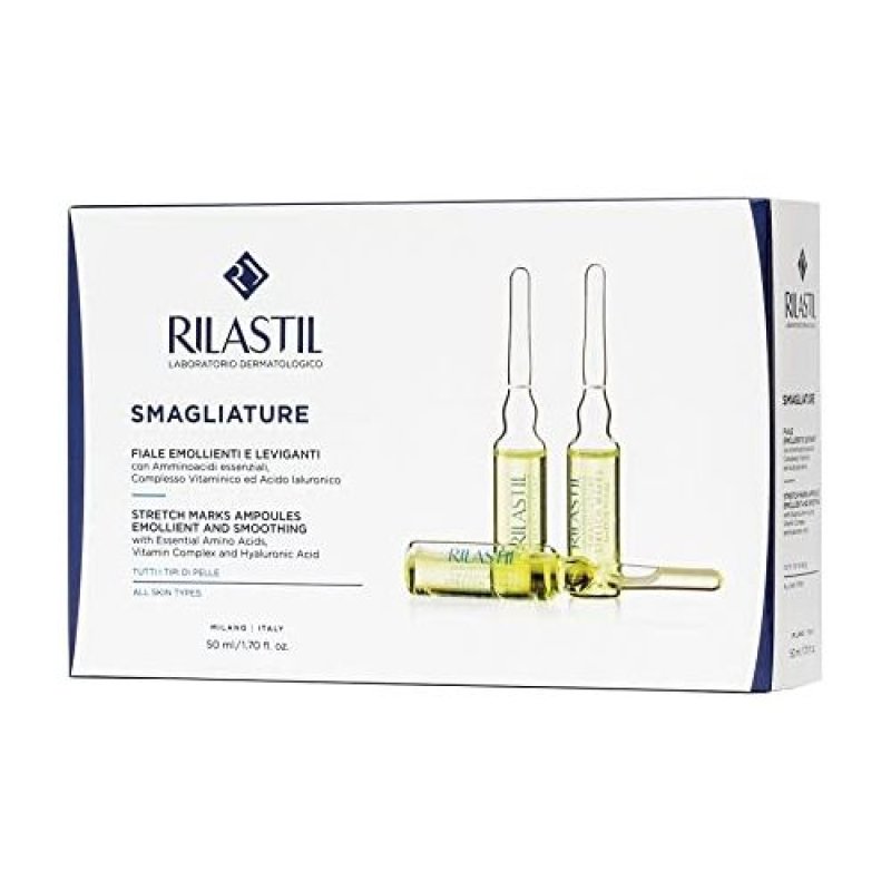 Rilastil Smagliature Fiale - Trattamento urto per la prevenzione ed il trattamento delle smagliature - 10 fiale da 5 ml