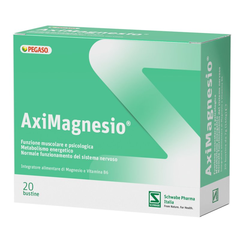 AxiMagnesio - Integratore alimentare per stanchezza fisica ed affaticamento - 20 buste