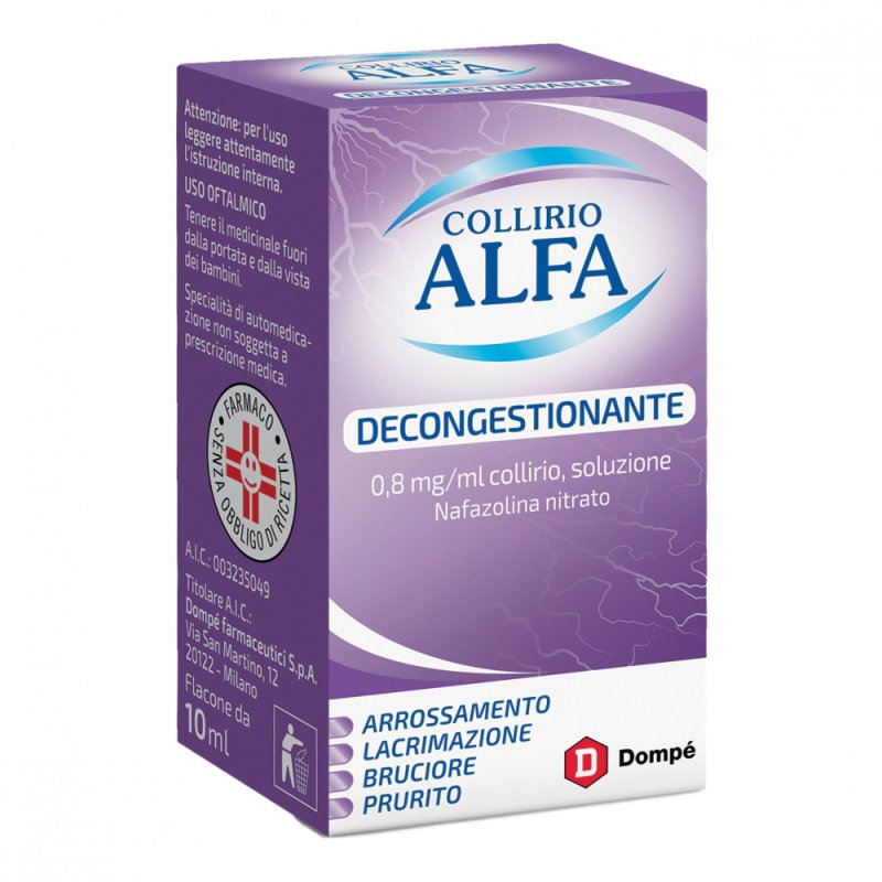 Collirio Alfa Decongestionante Gocce Oculari 10 ml 0,8mg/ml