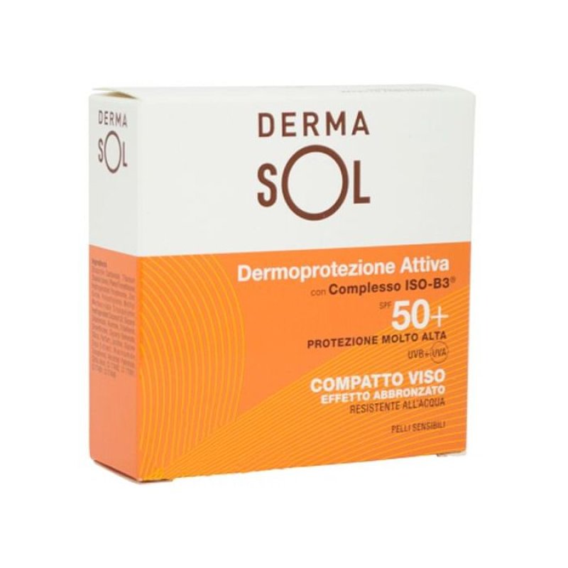 Dermasol Compatto Viso Crema Compatta Colore Abbronzato Protezione Solare Molto Alta 10g