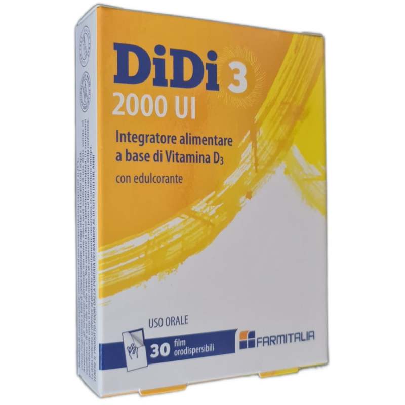 DiDi3 2000UI - Integratore a base di Vitamina D 3 - 30 Film Orodispersibili