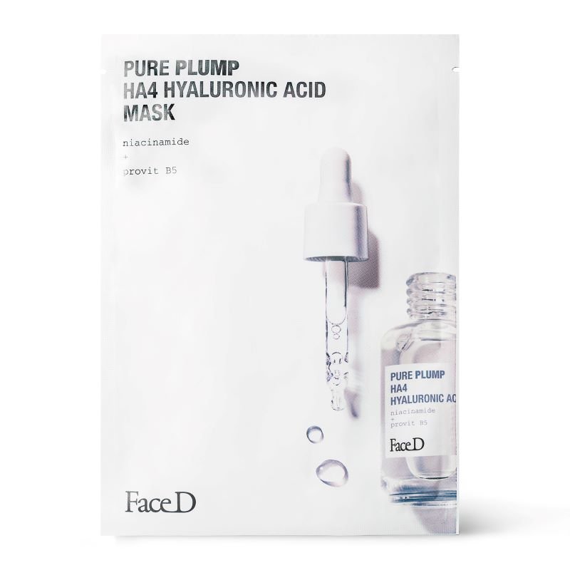 FaceD Pure Plump HA4 Hyaluronic Acid Mask - Maschera viso idratante intensiva all'Acido Ialuronico - 5 pezzi