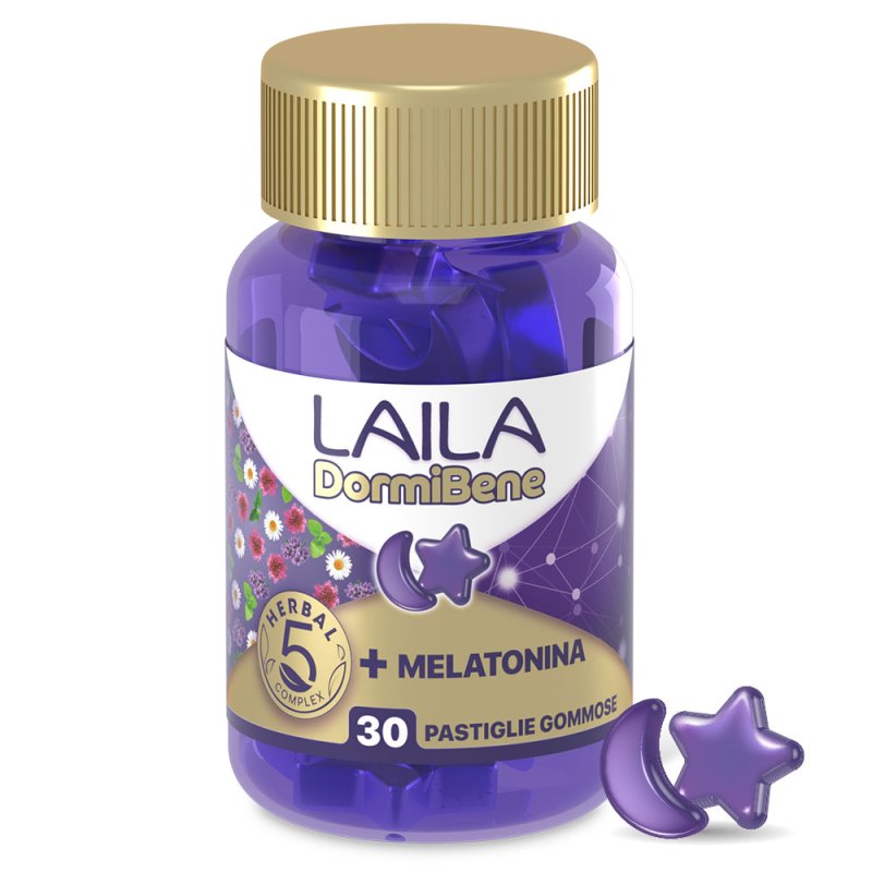 Laila DormiBene - Integratore per favorire un rapido addormentamento - 30 Pastiglie gommose