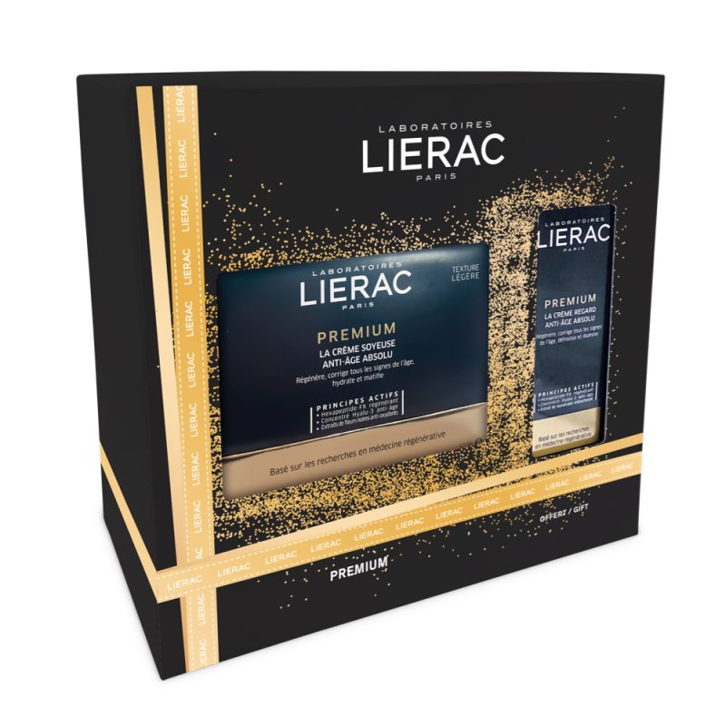 Lierac Cofanetto Premium Soyeuse - Crema setosa anti-età globale 50 ml + Creme Regard occhi anti-età globale 15 ml