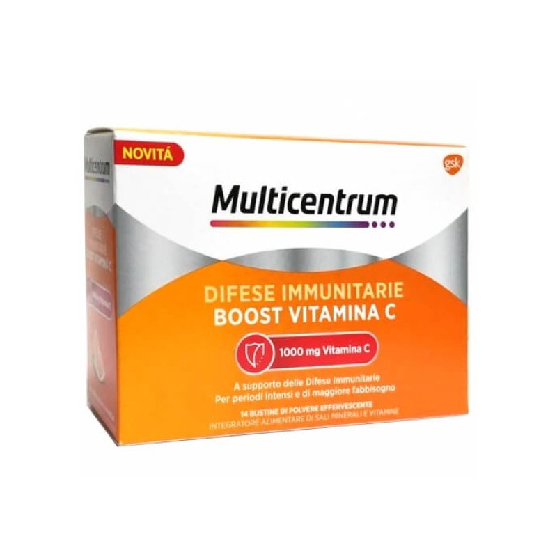 Multicentrum Difese Immunitarie - Integratore a base di Vitamina C e minerali - 14 buste