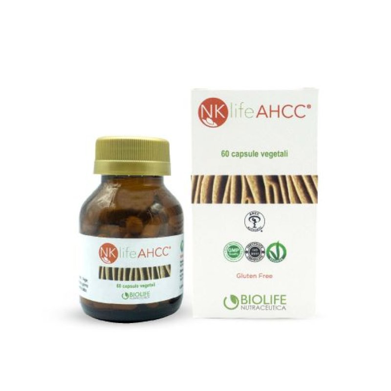 NK Life AHCC - Integratore per il supporto delle difese immunitarie - 60 Capsule