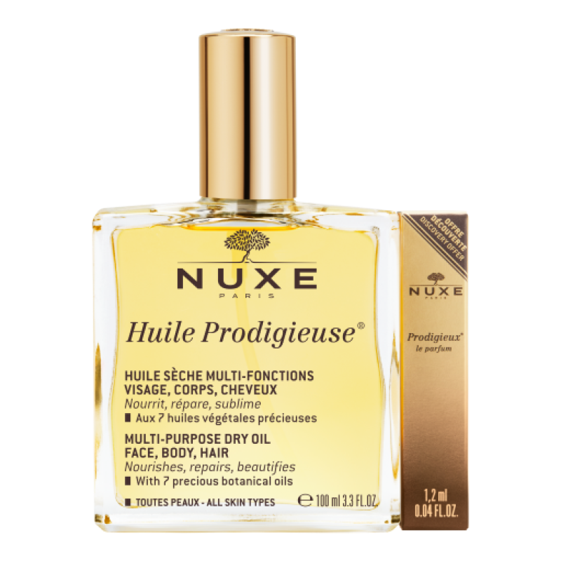 Nuxe Huile Prodigieuse - Olio prodigioso Secco 100 ml + Profumo Prodigieuse omaggio 