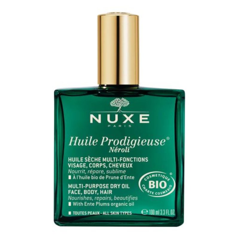 Nuxe Huile Prodigieuse Neroli - Olio Prodigioso Secco Multifunzione per Viso Corpo e Capelli - 100 ml