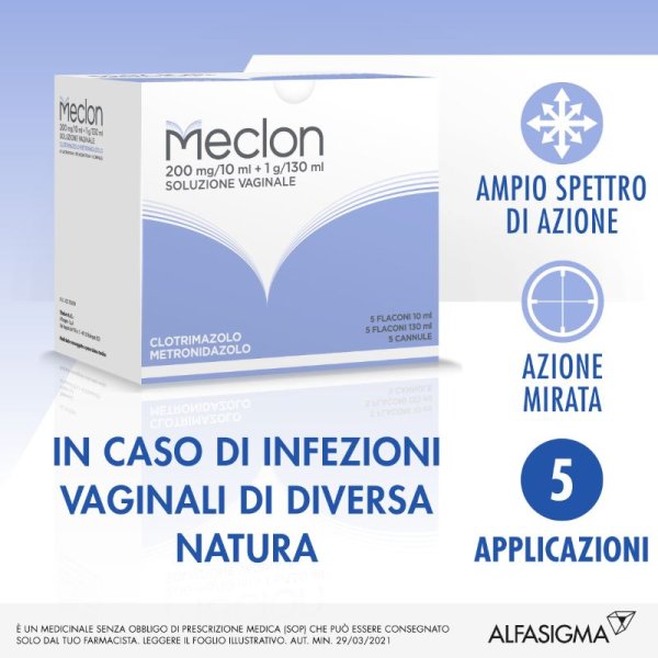 Meclon Soluzione Vaginale 5 flaconi 130m...