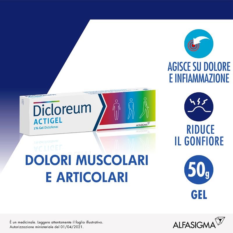 Dicloreum Actigel gel 50 g 1%