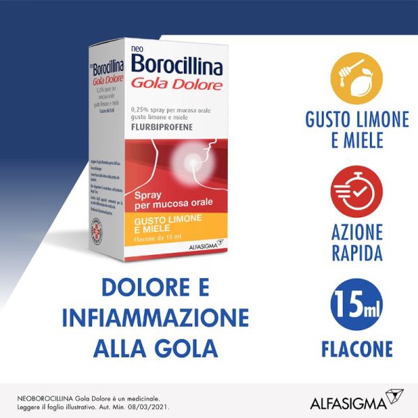 NeoBorocillina Gola Dolore Spray gusto L...