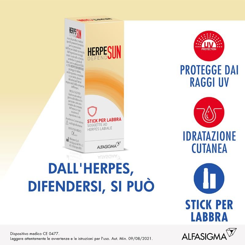 HerpeSun Defend Stick Labbra - Per labbra soggette ad Herpes labiale - 5 ml