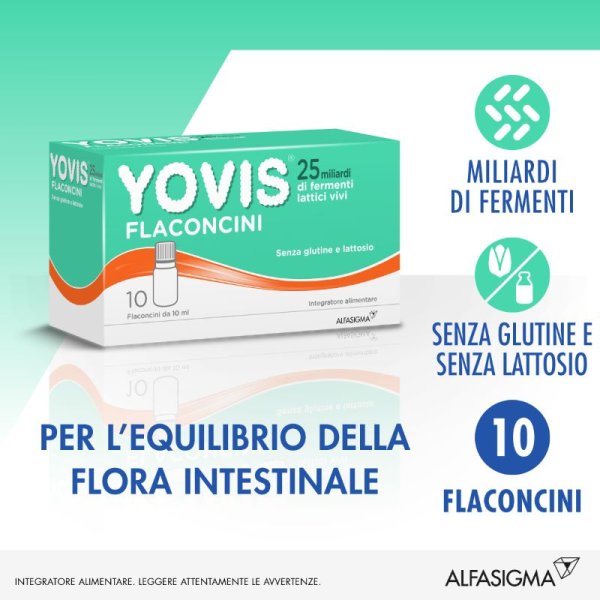 YOVIS - Integratore per l'equilibrio della flora intestinale - 10 flaconcini