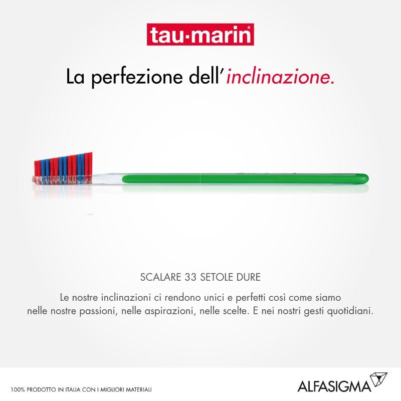 Taumarin Spazzolino Scalare 33 Antibatterico Duro - Adatto per rimuovere la placca