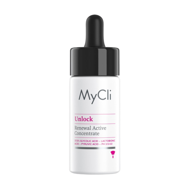 Mycli Unlock Concentrato Rinnovatore Attivo - Trattamento preparatore per viso, collo, décolleté e mani - 15 ml