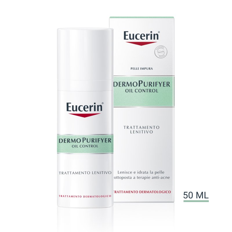 Eucerin Dermopurifyer Trattamento Lenitivo - Crema viso lenitiva per pelle a tendenza acneica - 50 ml