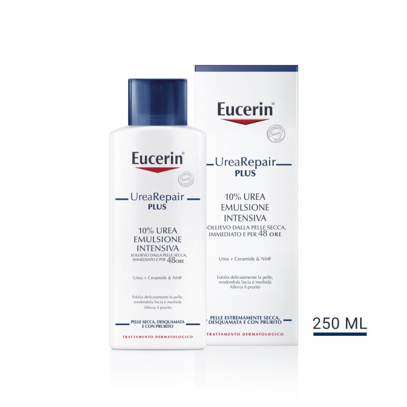 Eucerin UreaRepair Emulsione Intensiva con Urea al 10% - Crema per pelle secca, desquamata e con prurito - 250 ml 