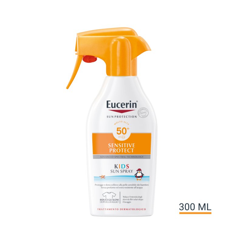 Eucerin Sun Kids Spray SPF50+ - Protezione solare molto alta per bambini - 300 ml