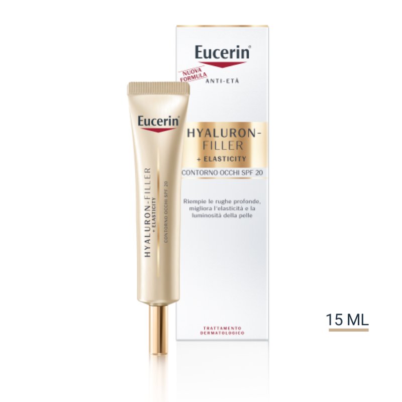 Eucerin Hyaluron Filler + Elasticity Contorno occhi SPF20 - Contorno occhi antirughe - 15 ml