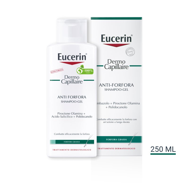 Eucerin DermoCapillaire Shampoo-Gel Anti-Forfora - Shampoo in gel per forfora grassa - 250 ml