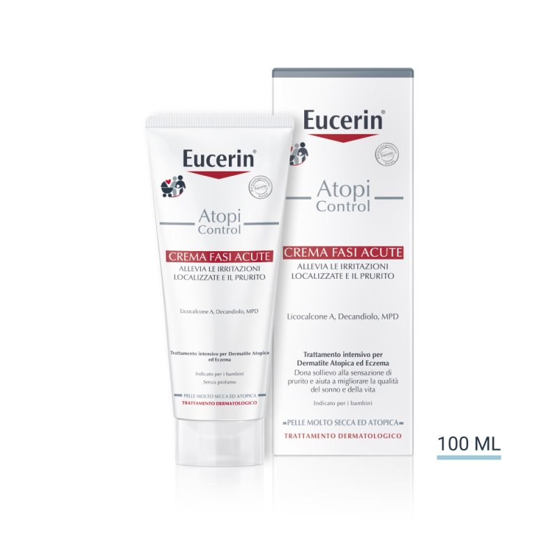 Eucerin Atopi Control Crema Fasi Acute - Trattamento intensivo per dermatite atopica ed eczema - 100 ml