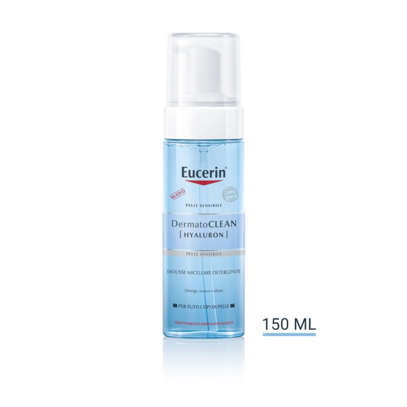 Eucerin DermatoClean Mousse Detergente - Detergente e struccante per tutti i tipi di pelle - 150 ml