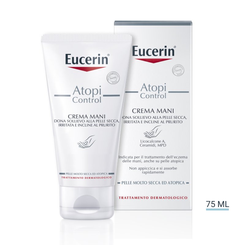 Eucerin Atopi Control Crema Mani - Crema mani per pelle molto secca e a tendenza atopica - 75 ml