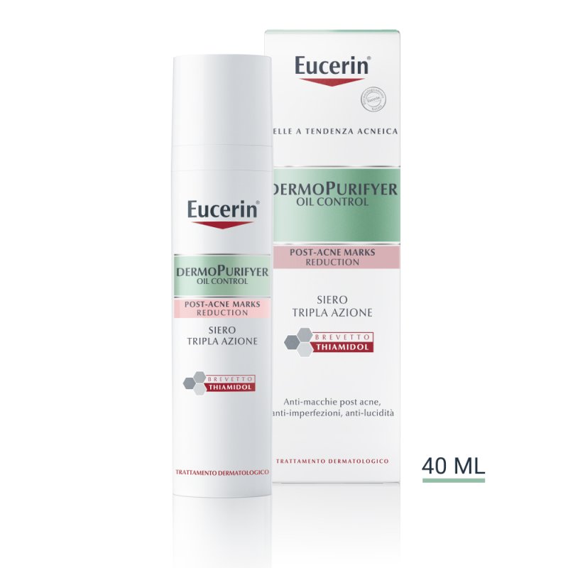 Eucerin Dermopurifyer Siero Tripla Azione - Siero anti macchie da acne, anti imperfezioni ed anti lucidità - 40 ml