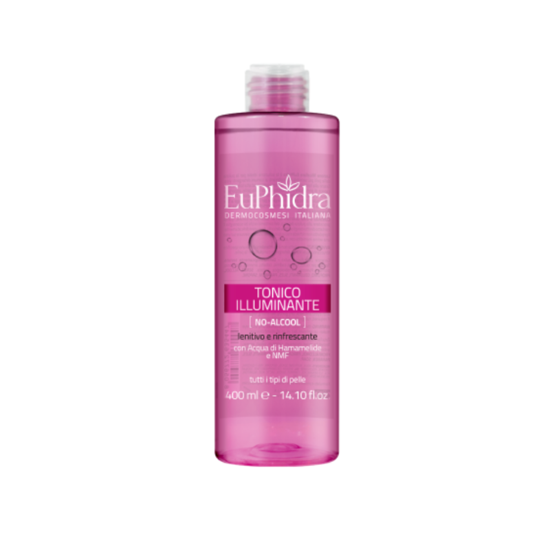 Euphidra Tonico Illuminante Viso - Lozione tonica lenitiva e rinfrescante - 400 ml