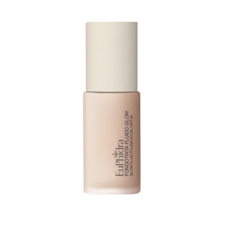 Euphidra Fondotinta Fluido Glow SPF25 Colore FG01 - Fondotinta illuminante ed antimperfezioni - 30 ml