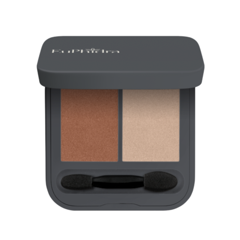 Euphidra Ombretto Duo Colore OD02 - Ombretti illuminanti ideali per smokey eyes - Nuance warm - 4 g