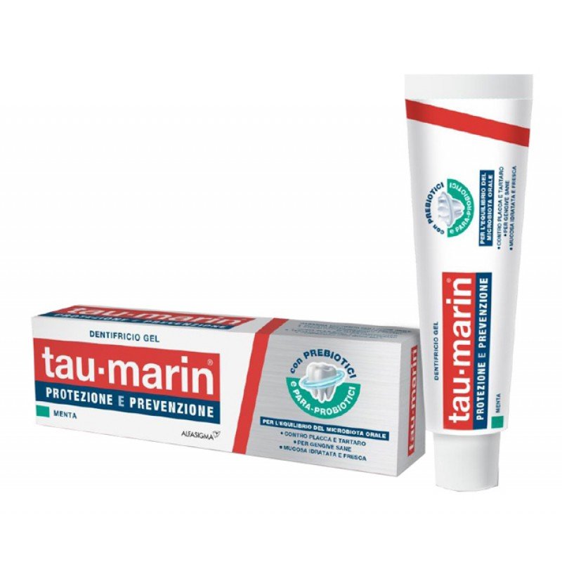 Tau Marin Protezione e Prevenzione Dentifricio Gel - Dentifricio per la prevenzione di placca e tartaro - Gusto menta - 75 ml