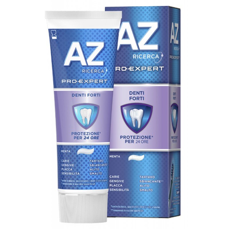 AZ Pro-Expert Dentifricio Denti Forti - Dentifricio rinforzante per smalto e denti indeboliti - Gusto menta - 75 ml