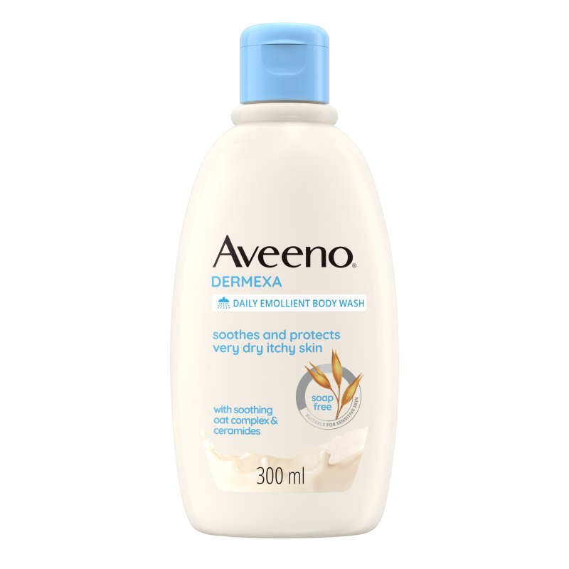 Aveeno Dermexa Bagno Doccia Emolliente - Detergente per pelle secca a tendenza acneica - 300 ml