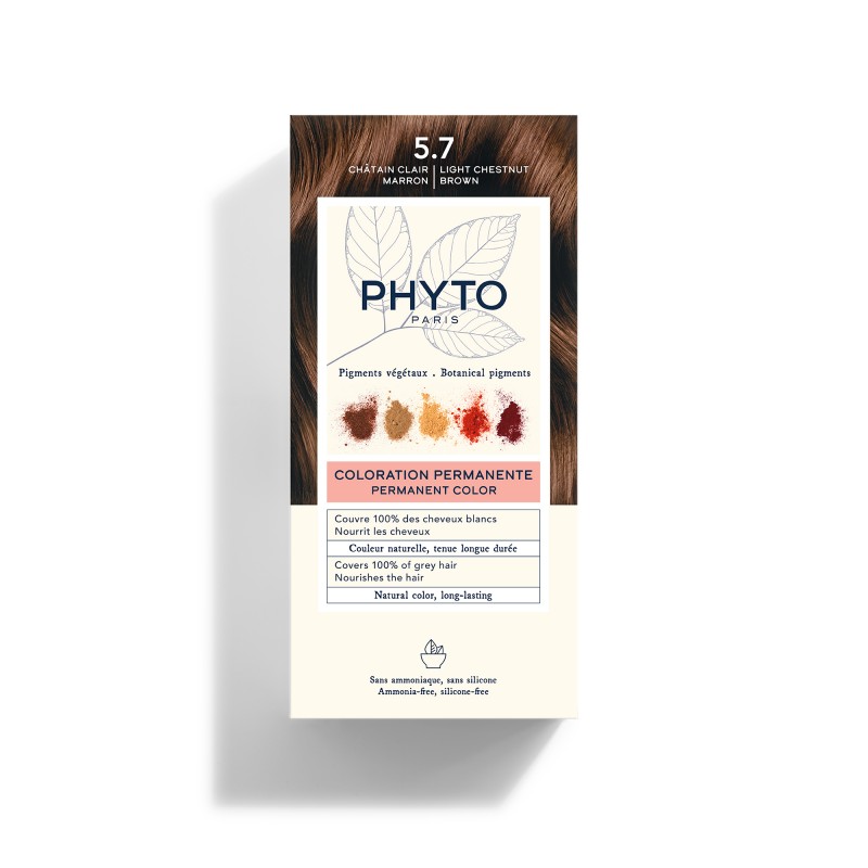 Phyto Phytocolor Colorazione Permanente Tinta Numero 5.7 - Tinta capelli colore castano chiaro tabacco