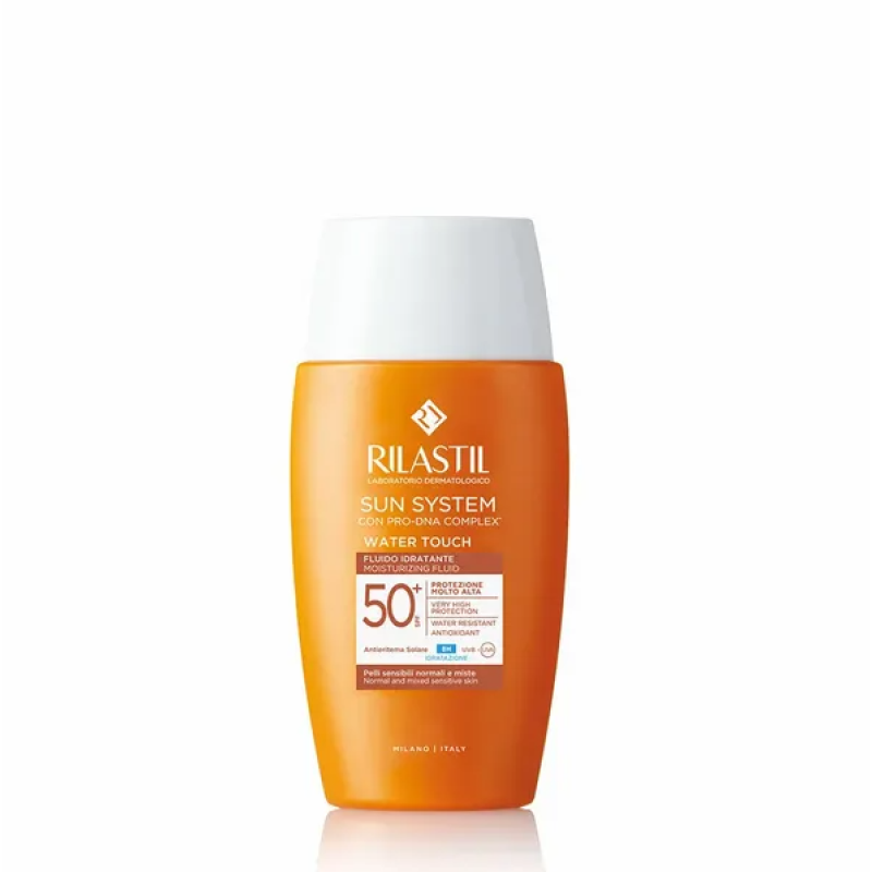 Rilastil Sun System Water Touch Fluido SPF50+ - Protezione solare per il viso - 50 ml - Nuova formula