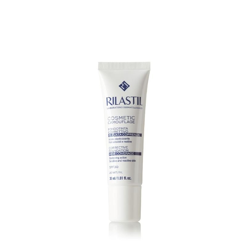 Rilastil Camouflage Fondotinta Fluido Correttivo Ultra-Coprente SPF30 Colore 20 Natural 30ml