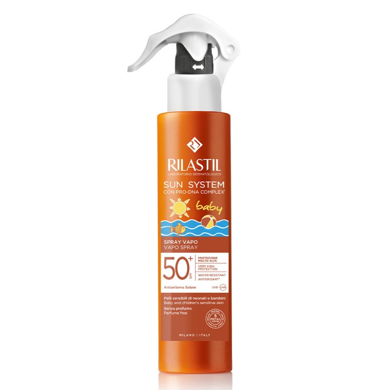 Rilastil Sun System Spray Vapo Solare Bambini SPF50+ - Protezione solare molto alta per bambini - 200 ml