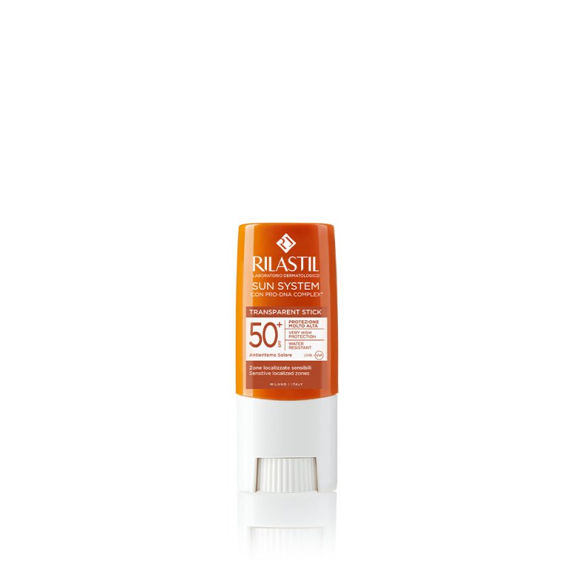 Rilastil Sun System Stick Trasparente SPF50+ - Adatto per zone sensibili e delicate - 8,5 ml